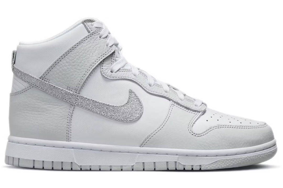 Nike Dunk High Silver Glitter Swoosh (Women's)