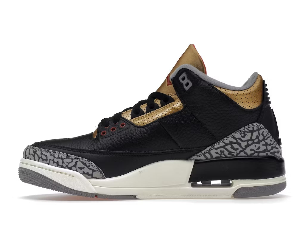 Jordan 3 Retro Black Cement Gold (Women's)