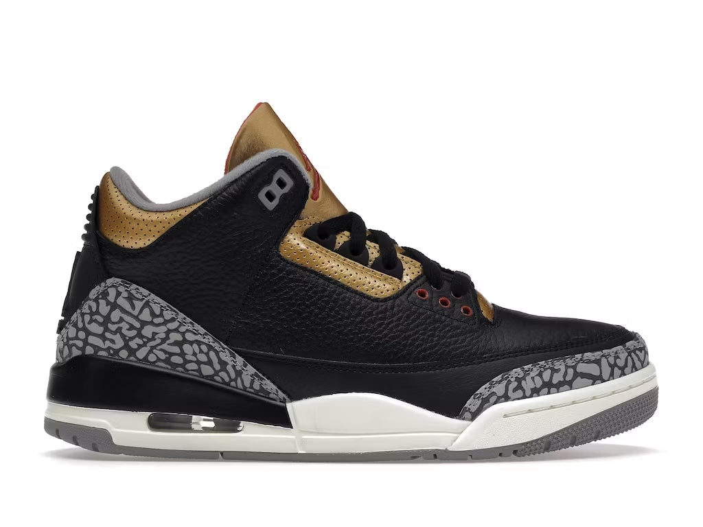 Jordan 3 Retro Black Cement Gold (Women's)