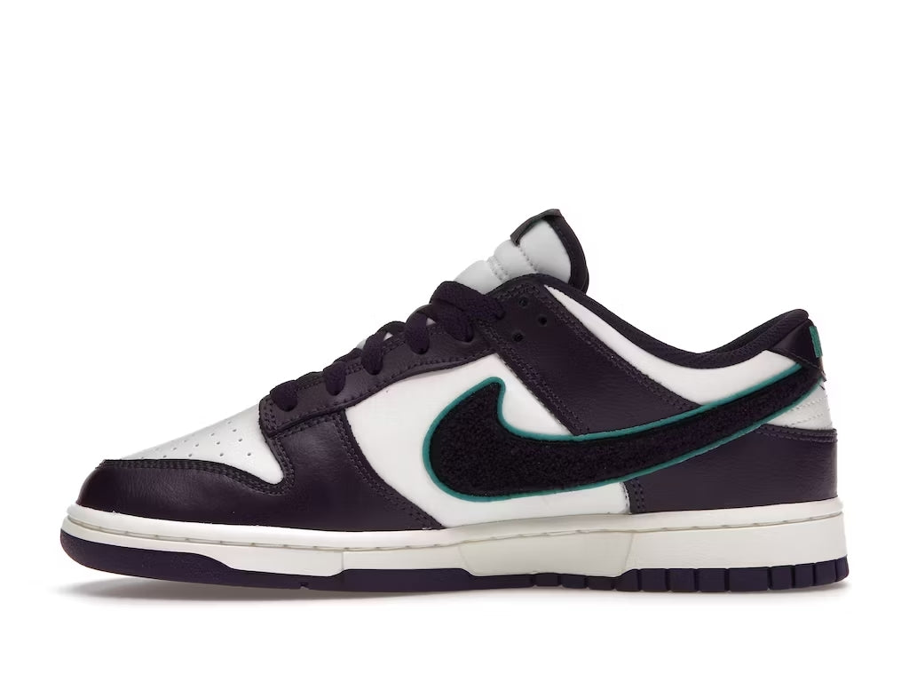 Nike Dunk Low Chenille Swoosh Sail Grand Purple