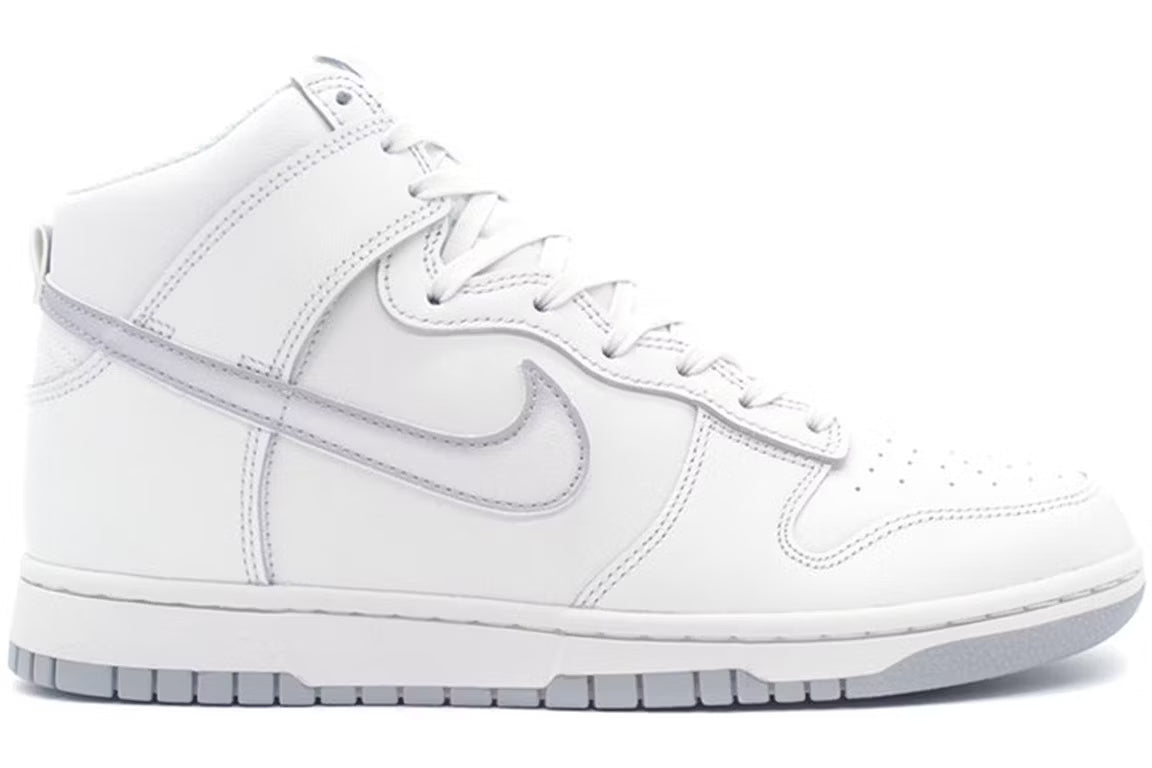 Nike Dunk High Airbrush Swoosh White Wolf Grey