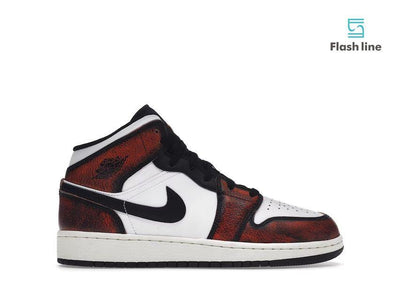 Jordan 1 Mid Wear-Away Chicago (Grade School) - Flash Line Store