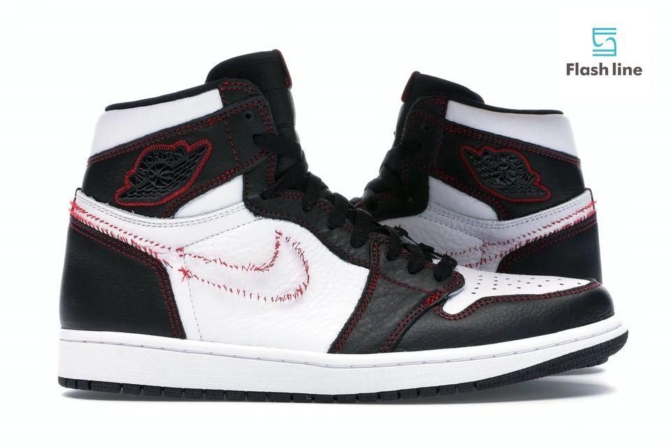 Jordan 1 Retro HighDefiant White Black Gym Red - Flash Line Store