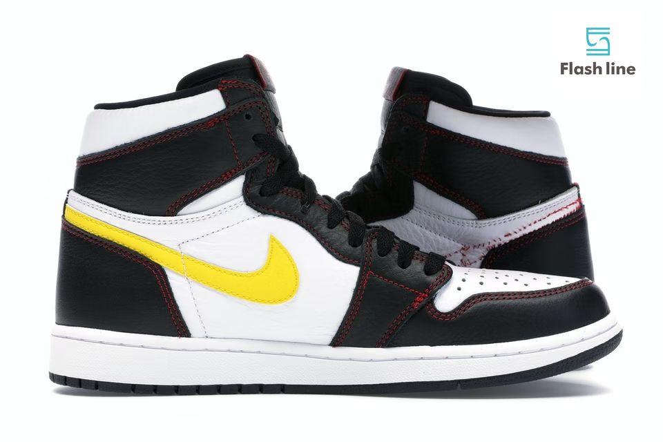 Jordan 1 Retro HighDefiant White Black Gym Red - Flash Line Store