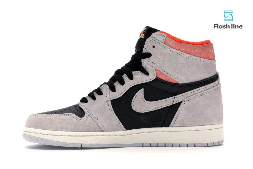 Jordan 1 Retro HighNeutral Grey Hyper Crimson - Flash Line Store