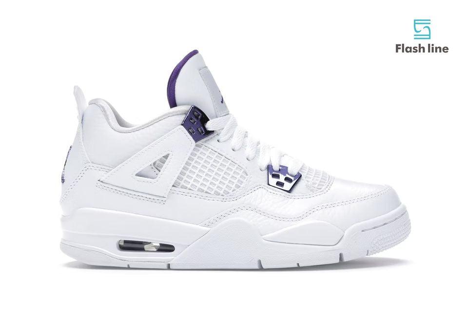 Jordan 4 Retro Metallic Purple (Grade School) - Flash Line Store