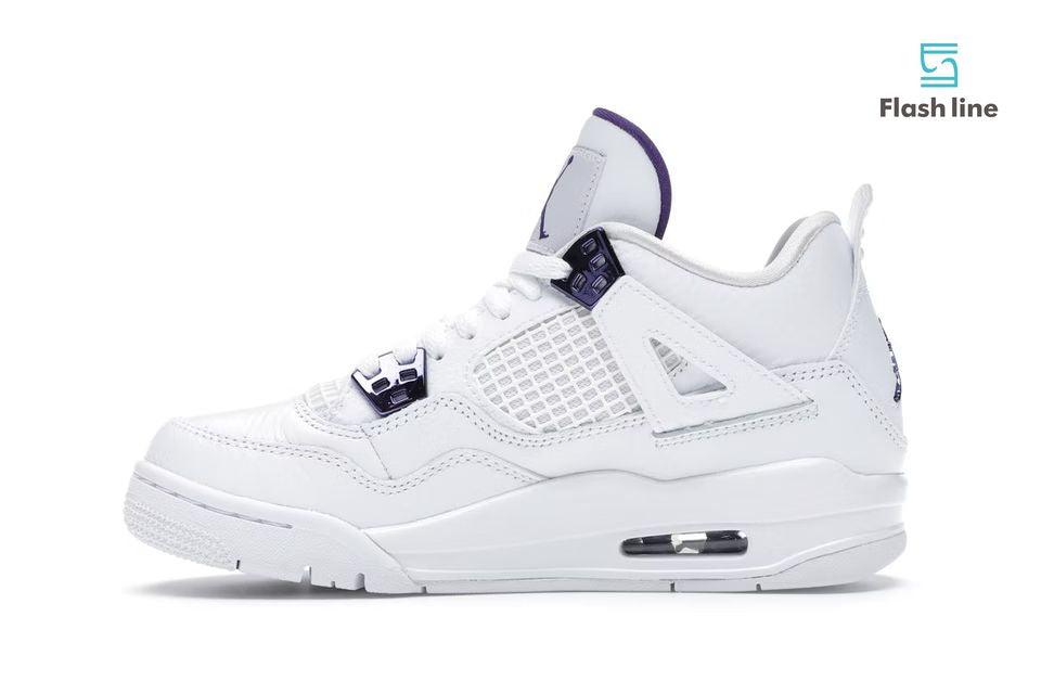 Jordan 4 Retro Metallic Purple (Grade School) - Flash Line Store