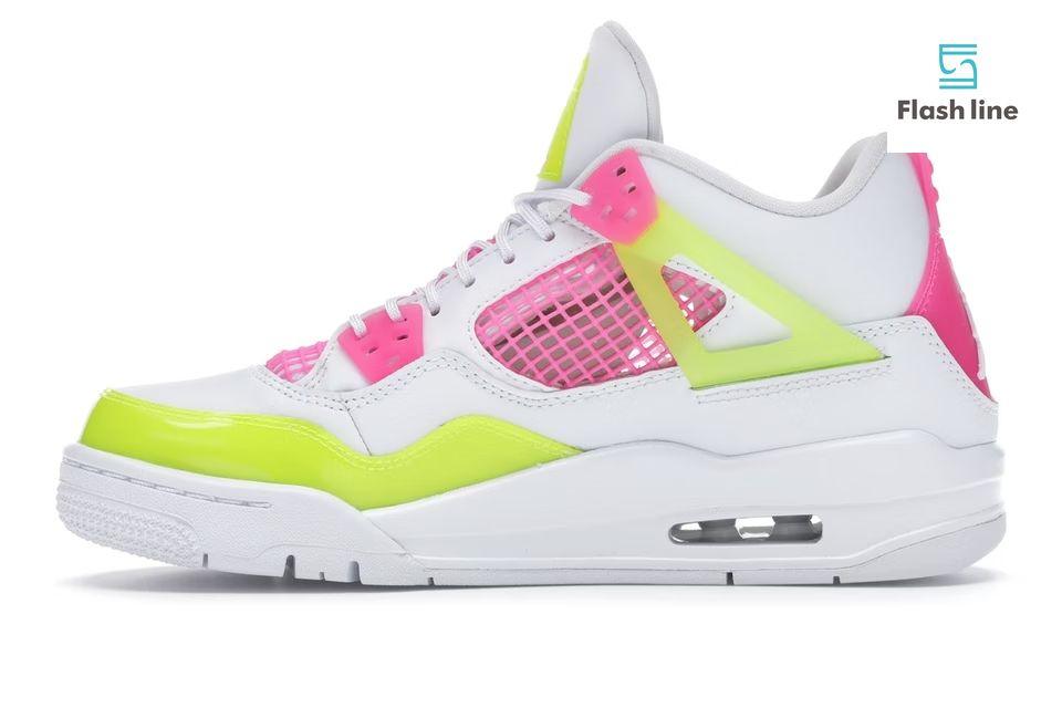 Jordan 4 Retro White Lemon Pink (Grade School) - Flash Line Store