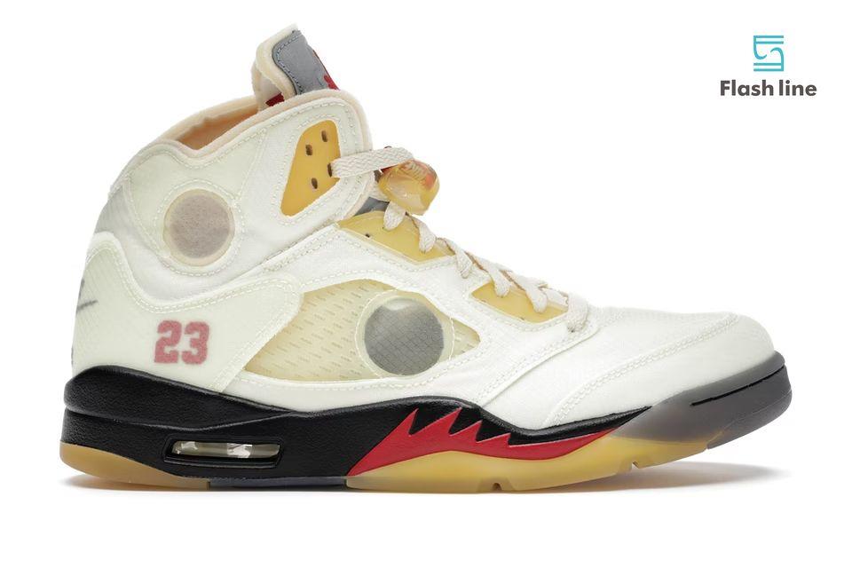Jordan 5 Retro OFF-WHITE Sail - Flash Line Store