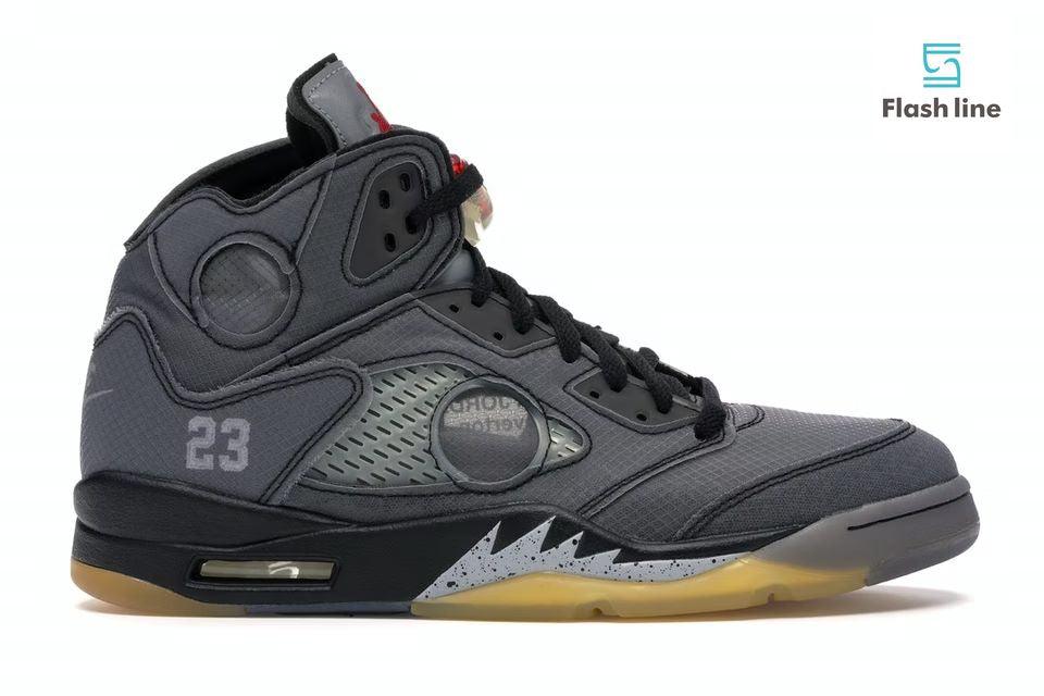 Jordan 5 Retro Off-White Black - Flash Line Store