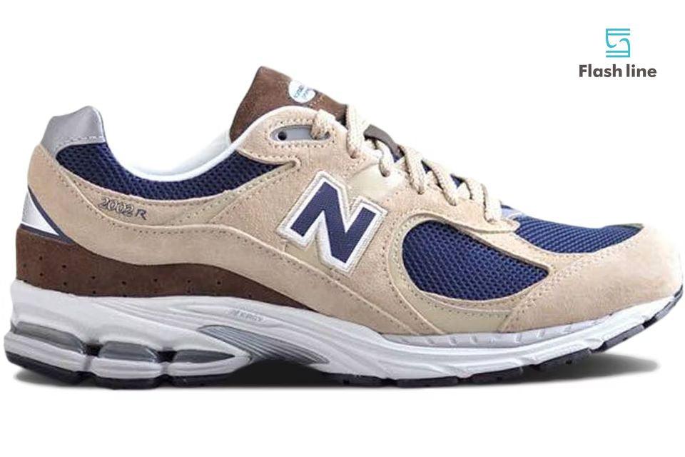 New Balance 2002R Beige Navy Blue - Flash Line Store