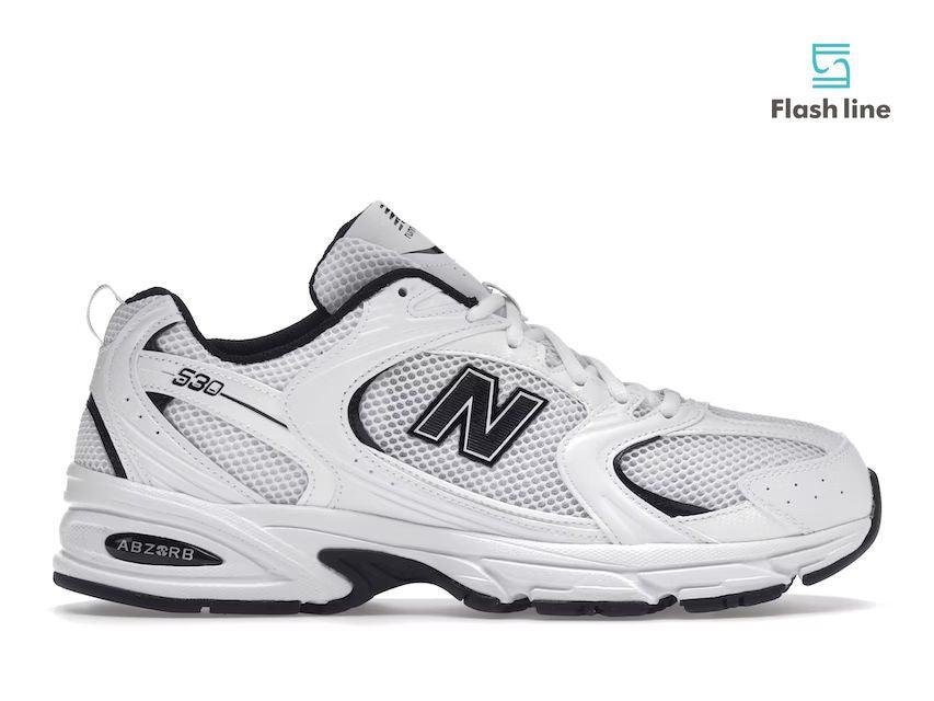 New Balance 530 White Black Details - Flash Line Store