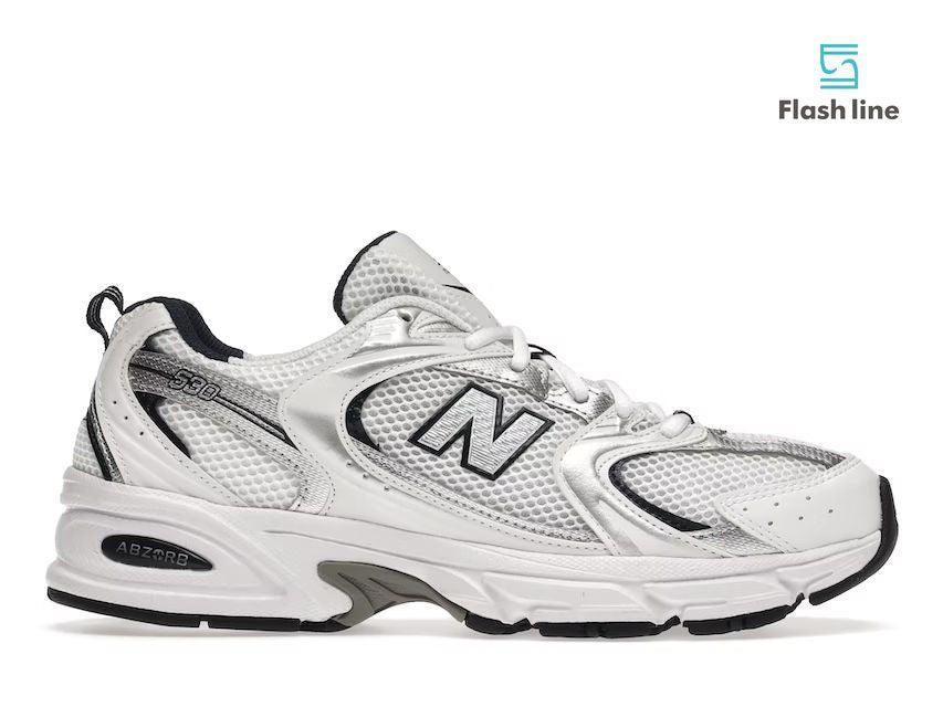 New Balance 530 White Silver Navy - Flash Line Store