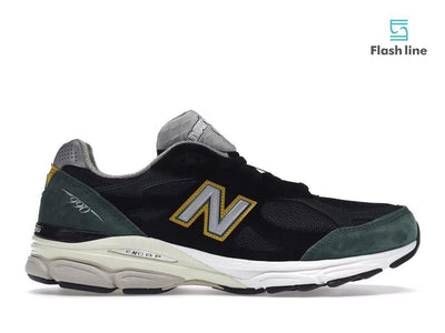 New Balance 990v3 Black Green Yellow - Flash Line Store