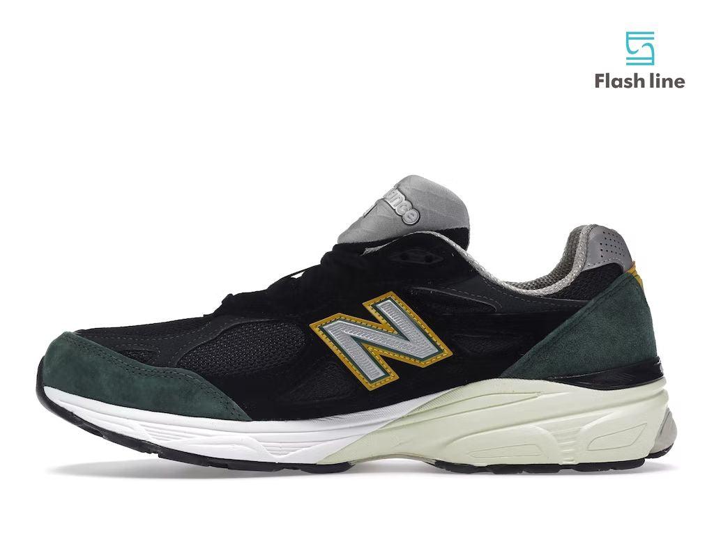 New Balance 990v3 Black Green Yellow - Flash Line Store