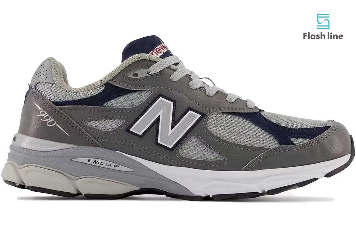 New Balance 990v3 Elephant Grey Navy - Flash Line Store