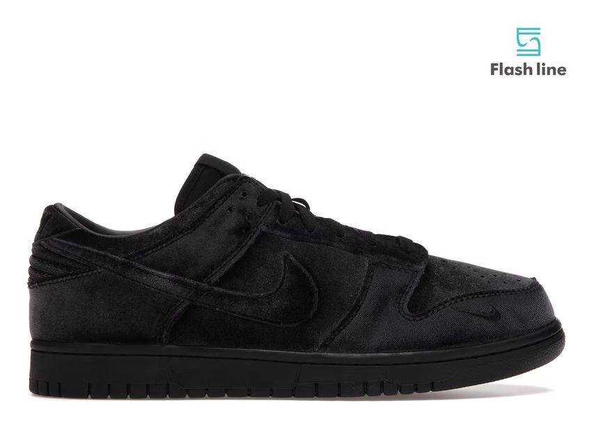 Nike Dunk Low Dover Street Market Triple Black Velvet - Flash Line Store