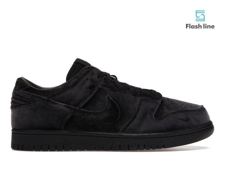 Nike Dunk Low Dover Street Market Triple Black Velvet - Flash Line Store