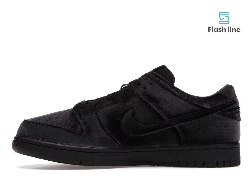 Nike Dunk Low Dover Street Market Triple Black Velvet - Flash Line Store