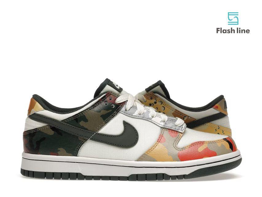 Nike Dunk Low Sail Multi-Camo (Grade School) - Flash Line Store