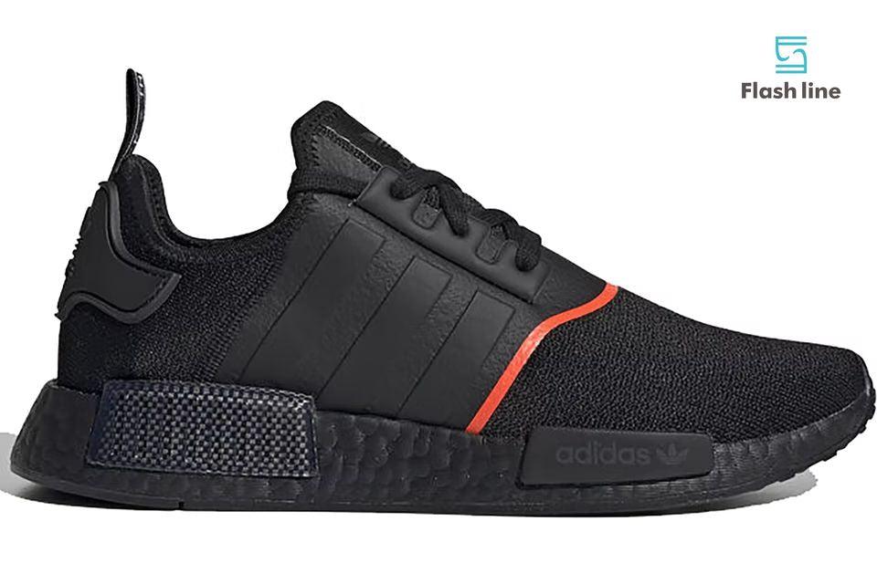 adidas NMD R1 Core Black Solar Red Line - Flash Line Store