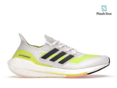 adidas Ultra Boost 21 White Solar Yellow - Flash Line Store